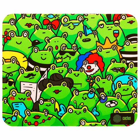 коврик для мыши cactus "frogs", 300x250x3 мм, cs-mp-d09m