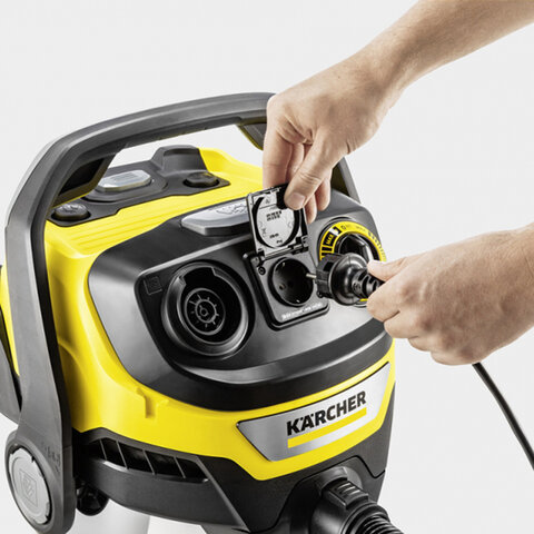 пылесос хозяйственный karcher wd 6 ps, мусоросборник 30 л, мощность 1300 вт, желтый, 1.628-360.0