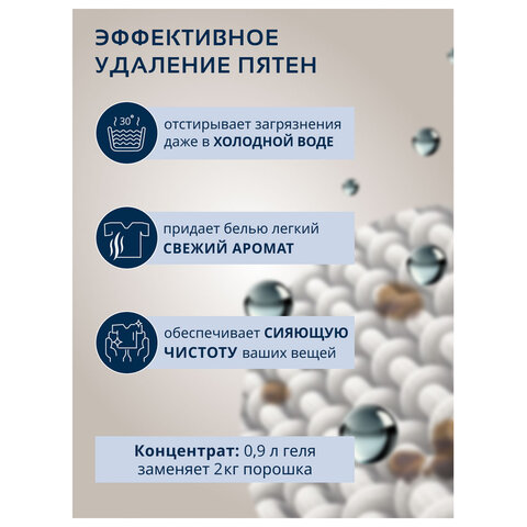 гель для стирки 900 мл, bimax "100 пятен", 998-3