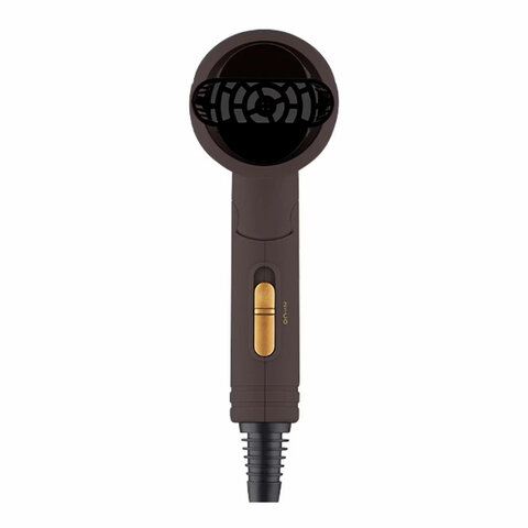 фен bq (би-кью) hd1212m, 1400 вт, 2 скорости, 2 температурных режима, ионизация, коричневый, 8618910