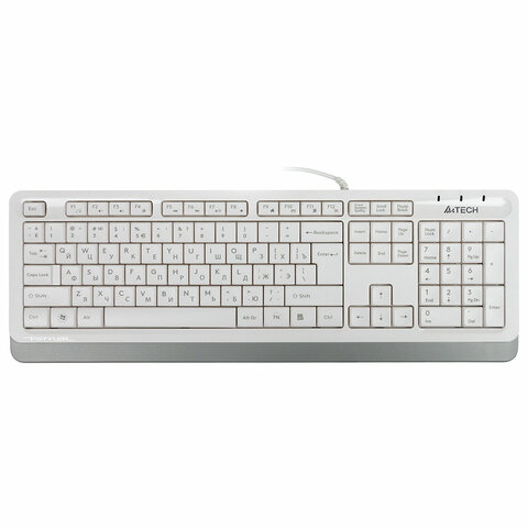 клавиатура проводная a4tech fstyler fk10, usb, 104 кнопки, белая, 1147536