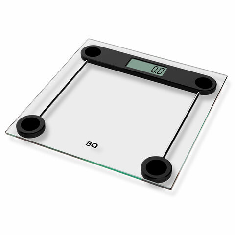 весы напольные bq (би-кью) bs1012, электронные, вес до 180 кг, квадрат, стекло, 86191610