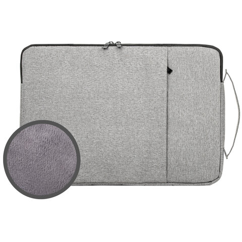 чехол для ноутбука heikki option 13-14'' (хейки), с ручкой и карманом, серый, 35,5х24х2,5 см, 272600