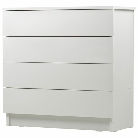 комод brabix "scandi cm-001", 750х330х730 мм, 4 ящика, лдсп, белый, 641900, цб013659 -1