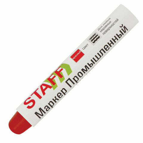 маркер для промышленной маркировки staff пм-100 твердый, красный, -20 до +40с, 150814