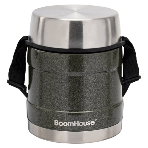 термос 1 л для еды/напитков с широким горлом, boomhouse (бумхаус) ribbed, контейнер, нержавеющая ста