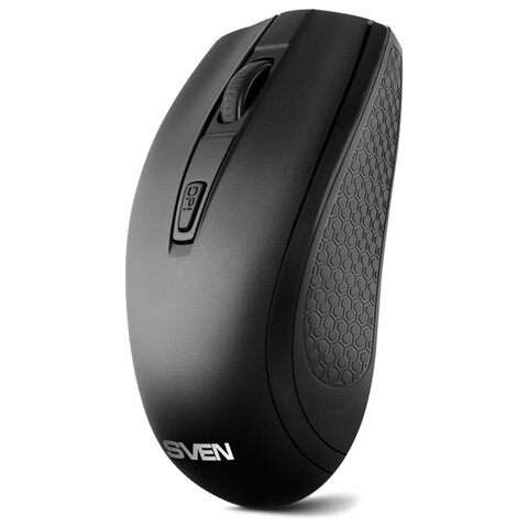 мышь беспроводная sven rx-220w, 3 кнопки + 1 колесо-кнопка, оптическая, чёрная, sv-016227