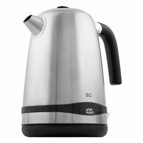 чайник bq (би-кью) kt1724sw, 1,7 л, 2200 вт, закрытый нагревательный элемент, терморегулятор, стальн