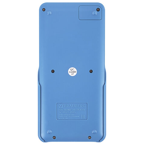 калькулятор инженерный brauberg sc-991es-plus-bu (164х80 мм), 552 функции, 10+2 разряда, голубой, 27