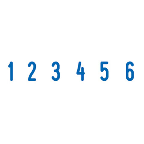 нумератор 6-разрядный, оттиск 25х4 мм, синий, trodat 4846, корпус черный