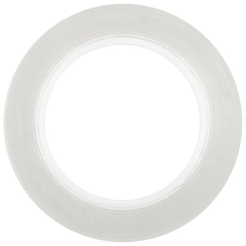 многоразовая двухсторонняя прозрачная крепежная лента, скотч nano tape, 2 м x 3 см, толщина 1 мм, wb