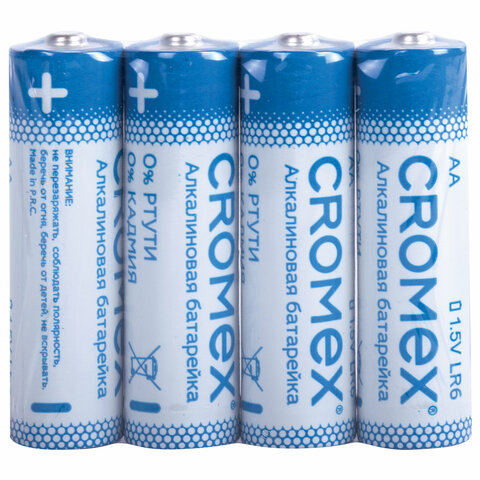 батарейки алкалиновые "пальчиковые" комплект 40 шт., cromex (кромекс) alkaline, аа (lr6,15а), в коро