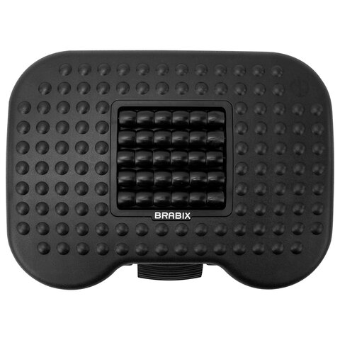 подставка для ног brabix ultra 2 44х34 см, массажер, регулировка высоты и угла наклона, 533037
