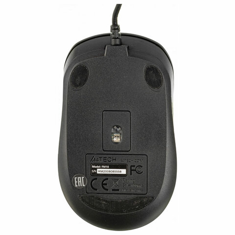 мышь проводная a4tech fstyler fm10, usb, 3 кнопки + 1 колесо-кнопка, оптическая, черная, 1147673