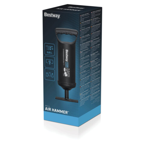 насос ручной 0,85 л/цикл, 30 см, шланг с 3 насадками, bestway, 62002