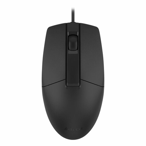 мышь проводная a4tech op-330, usb, 2 кнопки + 1 колесо-кнопка, оптическая, черная, 1530236