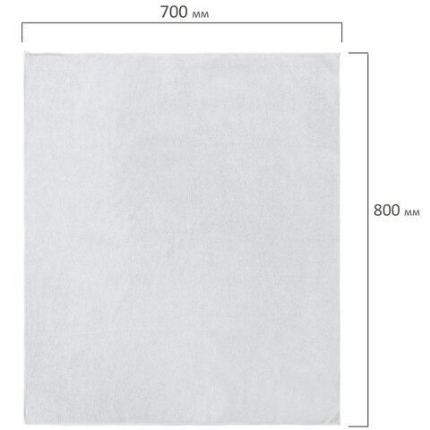 тряпка для мытья пола из микрофибры 70х80 см "overlock grey colour", серая, 220 г/м2, laima home, 60