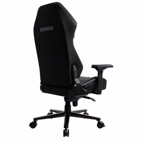 кресло brabix premium "core gm-160", мультиблок, 4d подлокотники, литой поролон, черное/серое, 53295