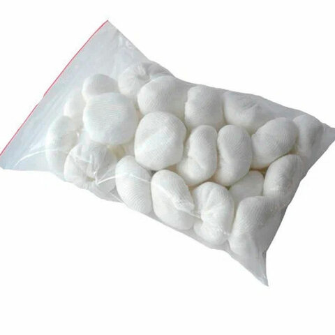 тампоны марлевые круглые 3 см, нестерильные комплект 100 шт., однослойные, плотность 32 г/м2, nf