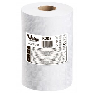 полотенца бумажные рулонные 150 м, veiro (система h1) comfort, 2-слойные, белые, комплект 6 рулонов,