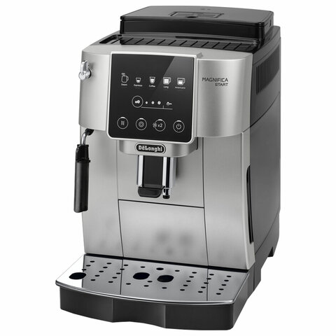 кофемашина delonghi magnifica start ecam220.30.sb, 1450 вт, объем 1,8 л, ручной капучинатор, серебри