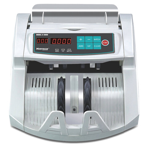счетчик банкнот mertech c-3000 white, 1000 банкнот/мин, ик, уф детекция, фасовка, белый, 5517