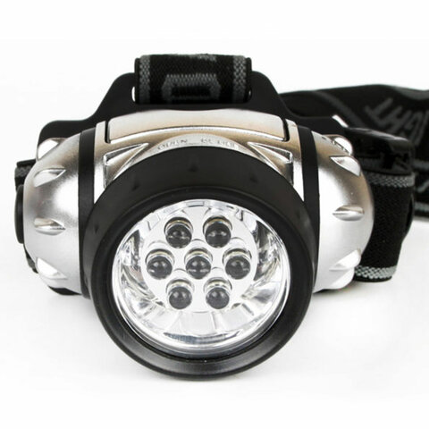 фонарь налобный ultraflash 7хled, 3 режима, питание 3хааа (не в комплекте), led5351