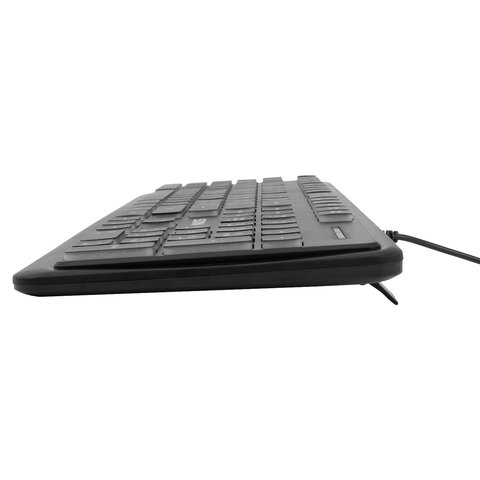 клавиатура проводная бесшумная usb, 104 плоские клавиши, led-подсветка, sonnen k308, черная, 513947