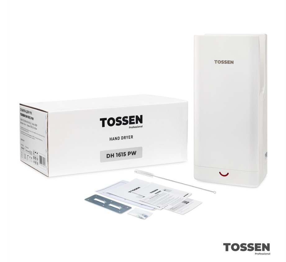 cушилка для рук погружная tossen dh 1615 pw