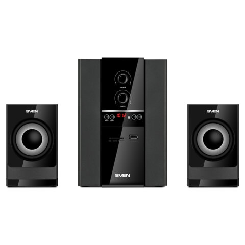 колонки компьютерные sven ms-1821, 2.1, 44 вт, bluetooth, fm, usb, sd, черные, sv-020, sv-020774