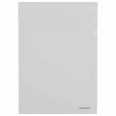 папка-уголок erich krause "fizzy clear", прозрачная, 0,12 мм, 50150