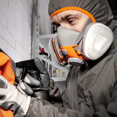 полумаска фильтрующая jeta safety 6500, мягкий силиконовый материал, без фильтров, размер м, 6500-m