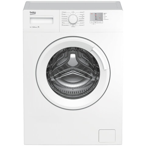 стиральная машина beko wrs5511bww, 1000 об/мин, 5 кг, фронтальная загрузка, 15 программ, белая, 7320