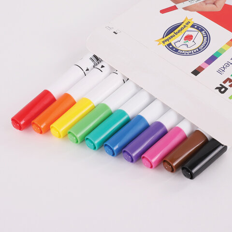 маркеры для ткани 10 цветов centropen "textile marker", круглый наконечник, 1,8 мм, 2739/10, 5 2739 