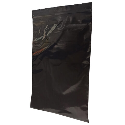 пакеты zip-lock очень прочные, комплект 100 шт., 200x300 мм, пвд, 80 мкм, чёрные, brauberg, 608931