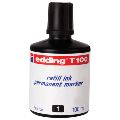 чернила универсальные edding 100, 100 мл, черные, e-t100/1