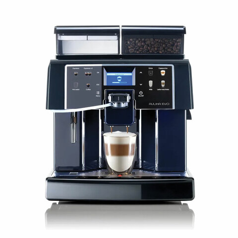 кофемашина saeco aulika evo focus, 1400 вт, объем 2,5 л, для зерен 500 г, автокапучинатор, черная, 1