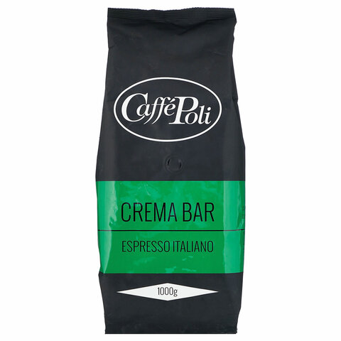 кофе в зернах caffe poli "poli crema bar", 1 кг, италия, 1770348