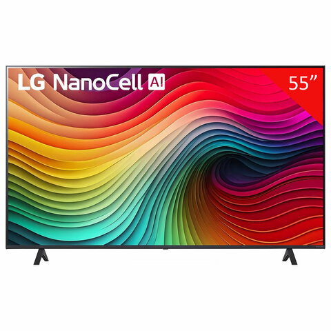 телевизор lg 55nano80t6a, 55" (138 см), nanocell, 3840 x 2160, 4k, 16:9, webos, wi-fi, черный