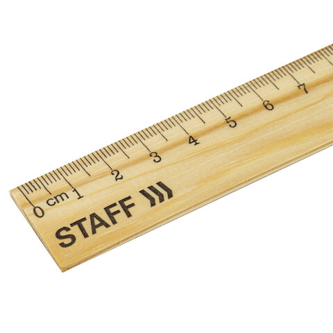 линейка деревянная 15 см, staff, канадская сосна, 210797
