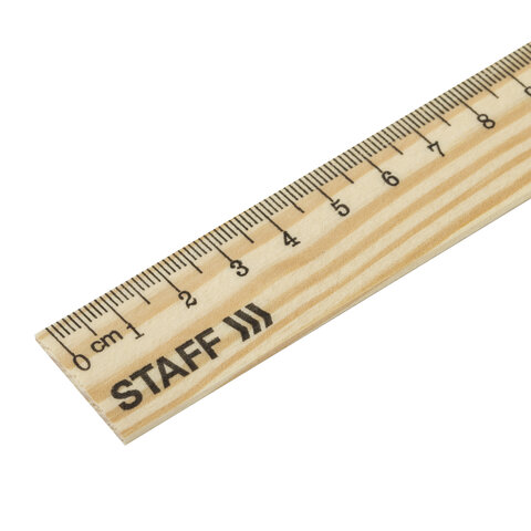 линейка деревянная 25 см, staff, канадская сосна, 210799