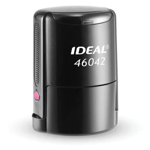 оснастка для печатей, оттиск d=42 мм, синий, trodat ideal 46042, корпус черный, крышка, подушка, 125