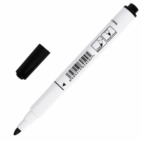 маркер для ткани черный centropen "textile marker", круглый наконечник, 1,8 мм, 2739, 5 2739 9212