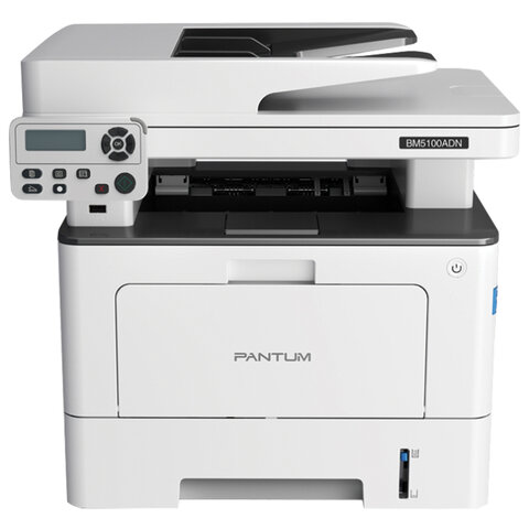 мфу лазерное pantum bm5100adn, а4, 40 стр./мин., 100 000 стр./мес., дуплекс, апд, сетевая карта