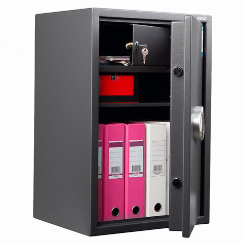 сейф aiko "tsn-65тel", 650х435x381 мм, 28 кг, электронный замок, полка, трейзер, s10399540914
