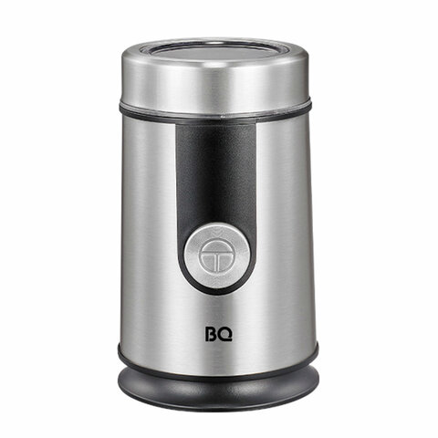 кофемолка bq (би-кью) cg1000, мощность 300 вт, вместимость 50 г, стальная, 86189611