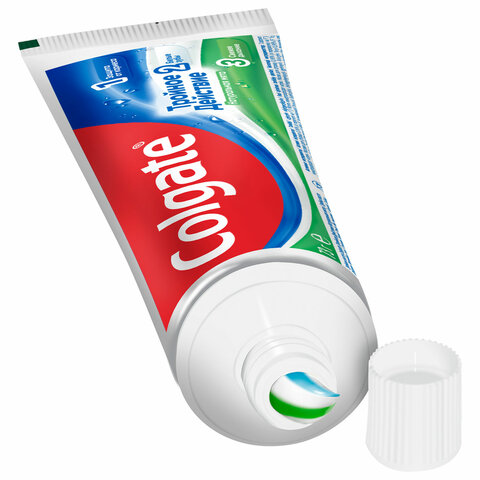 зубная паста 50 мл colgate "натуральная мята", тройное действие, с фторидом, 7891024128954