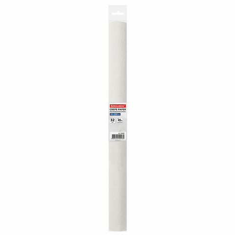 бумага гофрированная/креповая, 32 г/м2, 50х250 см, белая, в рулоне, brauberg, 126528