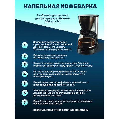 таблетки для очистки кофемашин 12 шт., clean&fresh, ck1m12