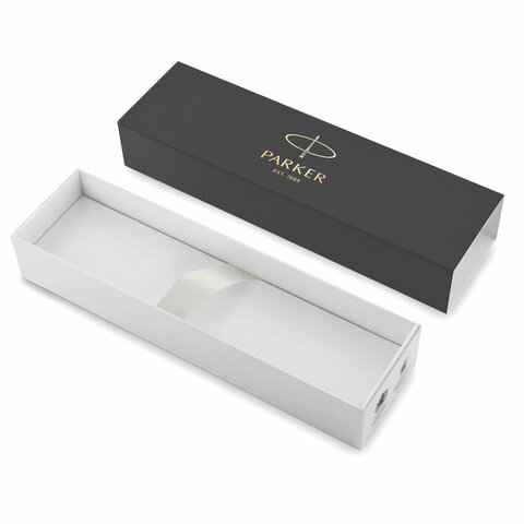 ручка перьевая parker "jotter originals black chrome ct", корпус черный, детали из нержавеющей стали